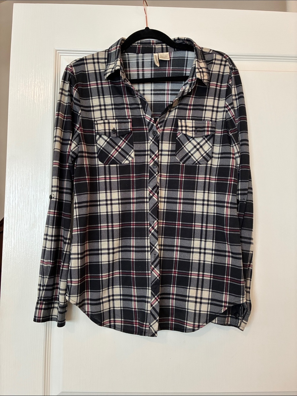 Passport Plaid Button-Down Shirt - Navy & Cream